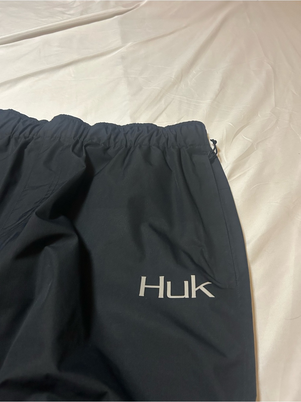 Huk Gunwale Pants Black Size L Windproof Waterproof Fishing Gear Men - Picture 10 of 16